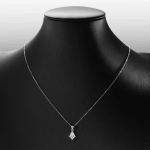 Collier en diamant Moissanite pour femme, 2ct, plaqué argent s925 original, colliers de la présidence 18 carats
